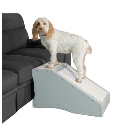 Pet Gear Stramp Treppen- & Rampen-Kombi Für Hunde/Katzen – Leicht, Tragbar & Werkzeugfrei Montierbar (Nebel)